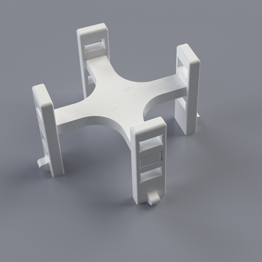 Adjustable Dog Food/Water Bowl Stand - 3D model önizlemesi