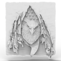 America-Freedom-Eagle.png Archivo STL de modelo 3D para fresadora/láser CNC e impresora 3D America Freedom Eagle