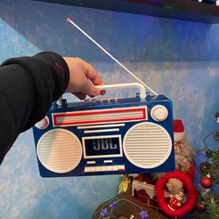 22222111.jpg Fichier OBJ gratuit JBL GO2 dans une radio de la vieille école・Objet pour impression 3D à télécharger