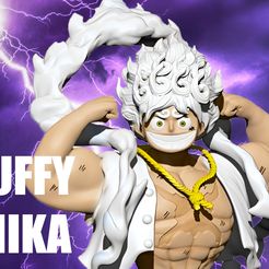 4556.jpg 3D file Luffy nika - gear 5 - Onepiece - split part - 3D print model・Design to download and 3D print