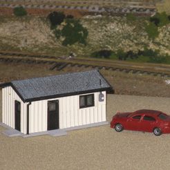Guard_Shack.JPG Free STL file HO Scale Guard Shack・3D printing template to download