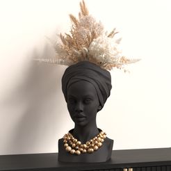 001.jpg Fichier STL Woman bust vase - plant pot・Design à télécharger et à imprimer en 3D