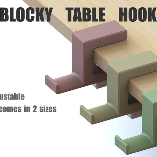 Blocky Table Hook - 3D model önizlemesi