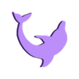 DELFIN2.stl Marine Dance: Minimalist Dolphin Painting