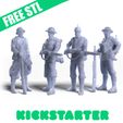 Vignette_Cults_STL_Free_Square_01.jpg Total war 1915 - Free WW1 soldiers (French, UK, US, German) 1/35