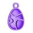 Egg Pendant Squiggle Whole.stl STL-Datei Ostereier-Anhänger・3D-druckbares Design zum Herunterladen