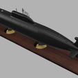 Akula_200_3d-laz3d.png Sous-marin Akula Project 971 Shchuka-B modèle statique à l'échelle 1/200