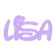 Lisa.stl Lisa name lettering, 2-colored