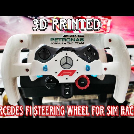 1-1.jpg 3D Printed MERCEDES F1 Racing Wheel for Sim Racing Logitech G29 Mod