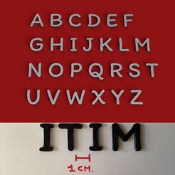 ITIMHOME.jpg 3D file ITIM UPPERCASE 3D LETTERS STL FILE・3D printing template to download