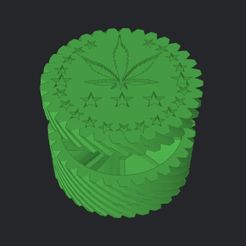 Captura-de-Pantalla-2023-05-28-a-las-12.00.53.jpg STL file GRINDER BASIC WEED GRINDERKING 66X66X66X33 MM PRINT IN PLACE EASY PRINT PRINTING WITHOUT SUPPORTS・3D printer design to download