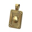 Greek-key-urn-faceted-recta-tag-pendant-charm-20x15mm-00.jpg 罗马瓮琢面太阳射线吊坠饰品 3D 打印模型