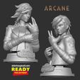 2side_bw.jpg Busto de Vi - Arcane Fanart