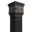 Wireframe-Low-Column-Capital-01202-3.jpg Column Capital 01202