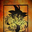 Goku-3.jpg Dragon Ball: Goku Kamehameha - Framed lithograph