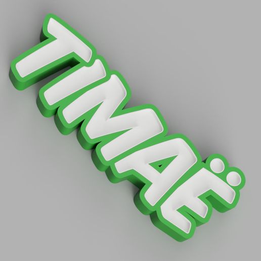 NAMELED TIMAË - LED LAMP WITH NAME 3D model