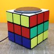 IMG_7733.jpg Rubiks Cube Echo Dot Holder Amazon Alexa 3rd Gen Stand Cool Colorful Gift for Cuber Fun Twisty Puzzle Home Decor Accessory Rubik's Game