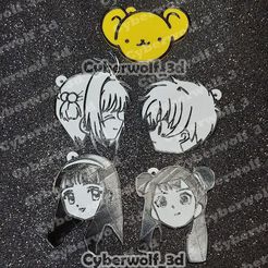 SAKURA.jpg STL-Datei Schlüsselanhänger / keychain , SAKURA CARD CAPTOR・Modell zum Herunterladen und 3D-Drucken