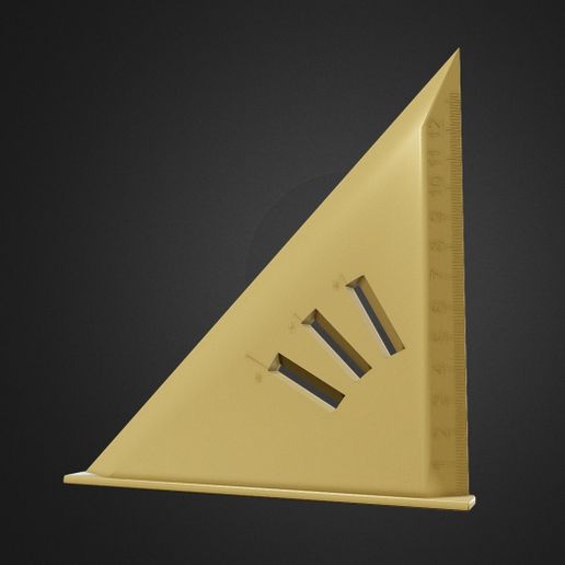 Precision square 15 cm - 30° / 45° / 60° for cardboard boxes