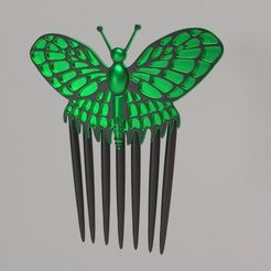 01.jpg Файл OBJ Заколка для волос "Бабочка・3D-печатная модель для загрузки, Nelsones