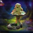 Mushroom_RENDER.jpg STL file Mysterious Mushroom Dice Jail - SUPPORT FREE!・3D print model to download