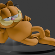 Render1.png Garfield deitado - modelo 3D para impressão FDM 🐱
