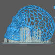 skull voronoi 2 support .png Voronoi Skull 3D print model