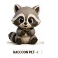 raccoon.jpg Mini Pet – Raccoon Pet Cute Chibi Raccoon STL