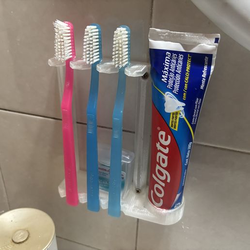 Toothbrush and Toothpaste Holder