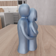untitled3.png 3D Man and Woman Hugging Figure Decor with 3D Stl File & Couple Gift, Valentine Gift, 3D Printing, Valentine Decor, Couple Art, Couple Decor