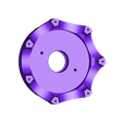Crankcase-Front201ws.stl STL file Radial Engine, 7-Cylinders, Cutaway・Template to download and 3D print