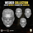 7.png Wesker Head Collection Fan Art For Action Figures For Action Figures
