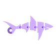 Llavero tiburon.stl Shark Key Ring (Articulated)
