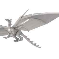 Dragon-low-poly-0.jpg Fichier STL Dragon Low Poly・Modèle imprimable en 3D à télécharger