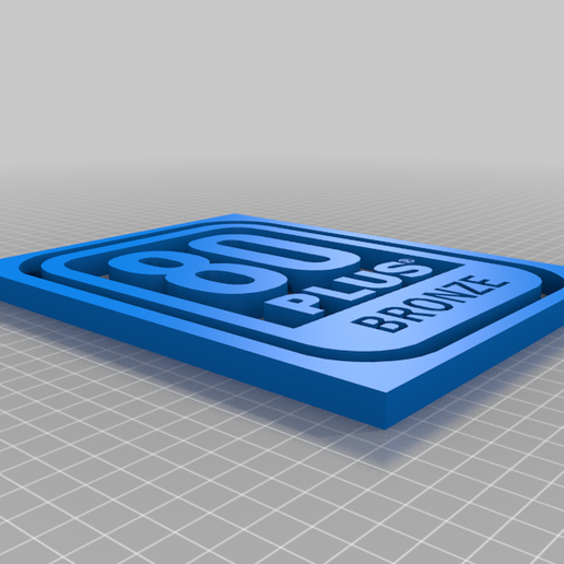80 Plus Bronze Logo 3D model