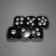 Kitty-Rounded-Messy-D6-2.png Kitty Cat Messy Pawprint Dice D6