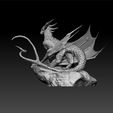 drag333.jpg Wyvern dragon - dragon decoration 3d model for 3d print