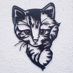Реалистичный котенок Wall Art Реалистичный подглядывающий котенок Wall Decor
