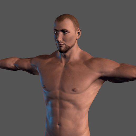 1.jpg 3D file Animated Naked Man-Rigged 3d game character Low-poly 3D model・3D printing design to download, igorkol1994