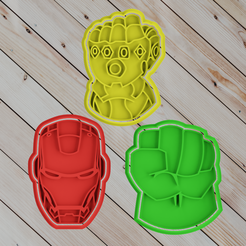 untitled.png Fichier STL marvel COOKIE CUTTER set of 3・Design pour imprimante 3D à télécharger