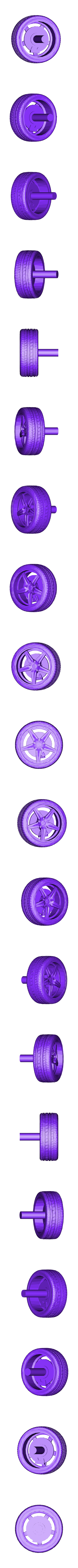 Wheel.stl Télécharger fichier STL gratuit Ford Mustang GT - Modèle 1:64 • Plan à imprimer en 3D, Gophy