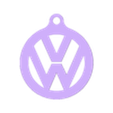 logo VW v3.stl Keychain VW volkswagen bottomless key ring