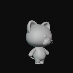 31.png Файл STL Мультяшный кот для 3D-печати・Модель для загрузки и 3D-печати