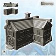1-PREM.jpg Medieval corner house with fireplace and round dormer (4) - Medieval Gothic Feudal Old Archaic Saga 28mm 15mm