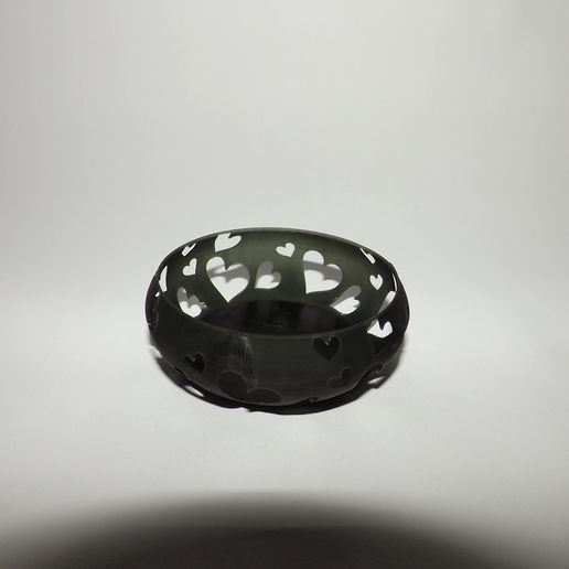 candle holder heart st valentine 3D model