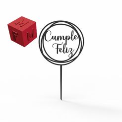 cumple-feliz.jpg Archivo STL Cumple Feliz Cake Topper・Plan imprimible en 3D para descargar