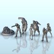 23.jpg Set of six infected creatures and base 12 (+ supported versions) - Post-Apo Zombies universe 15mm 20mm 28mm 32mm 42mm
