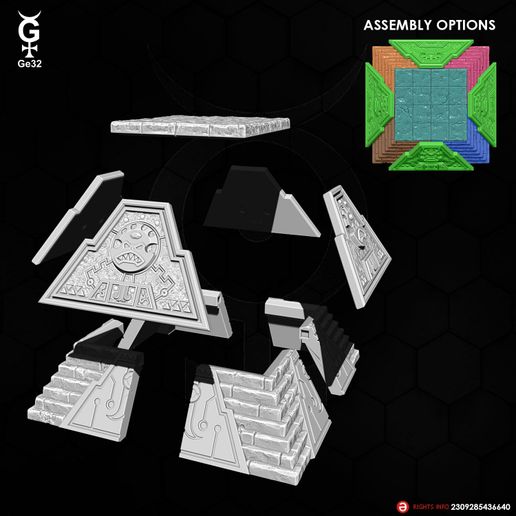 🤏 Pyramid Modular Levels - (Small) Square - 07・ STL File for 3D ...