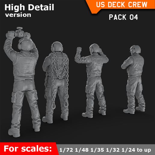 ️ US DECK CREW PACK 04・ STL File for 3D printing・Cults