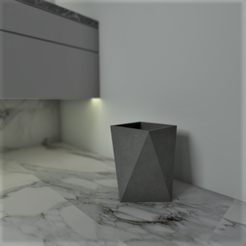 Geodesic-wastebasket-3-A.png STL file geodesic design basket・3D print object to download